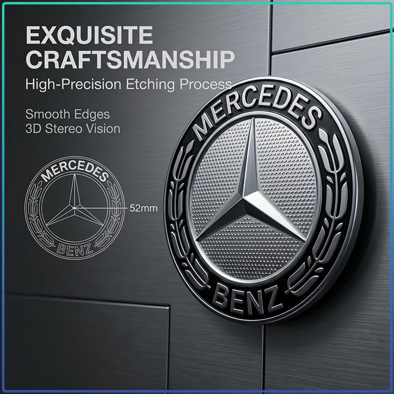 52MM AMG Affalterbach Tree Steering Wheel Emblem Sticker Glossy Resin Decor Decal Fit Mercedes Benz Sedan SUV Sports Car