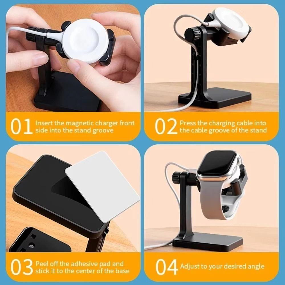 Adjustable Smartwatch Charging Stand Rotatable Watch Organizer For Charging  Bedside