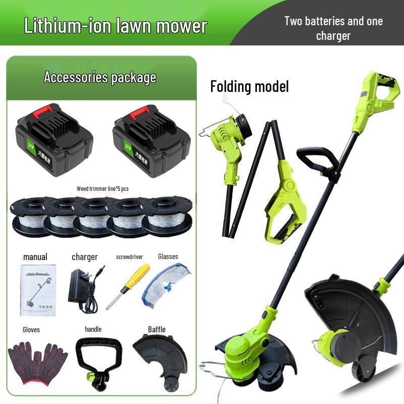 Rechargeable Handheld Electric Lawn Mower and Garden Trimmer