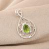 Peridot Gemstone 925 Stamped Silver Designer Handmade Pretty Pendant 1.40" For Anniversary Gift PP-19-9