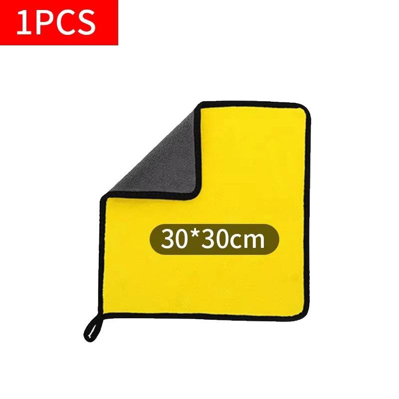 1/3pcs Microfiber Wash Towel Car Cleaning Detailing Car Drying Cloth Window Glass Double Layer Cleaning Cloth Car Wash Supplies