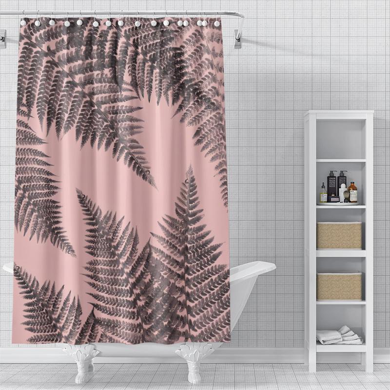 Home Shower Curtains for Bathroom Waterproof Fabric Modern Nordic Style Bathroom Curtains Shower Curtain Morandi Andscape Plant