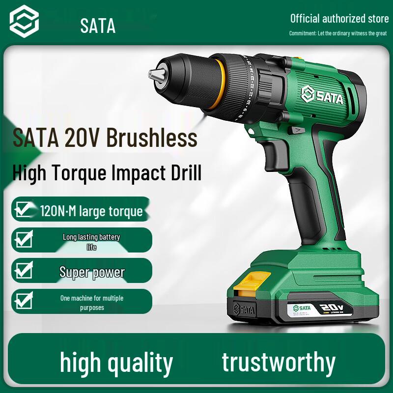 

SATA Industrial Brushless Cordless Drill/Driver CN plug (adapter included)