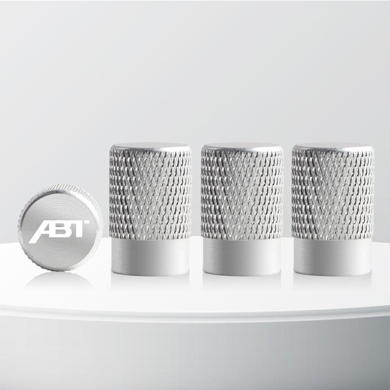 Aluminum ABT Logo Car Wheel Tire Valve Stem Caps Tyre Valve Covers For Skoda Seat Cupra TTRS RS5 RS4 A4 A5 Q3 Q5 Golf Polo 4pcs