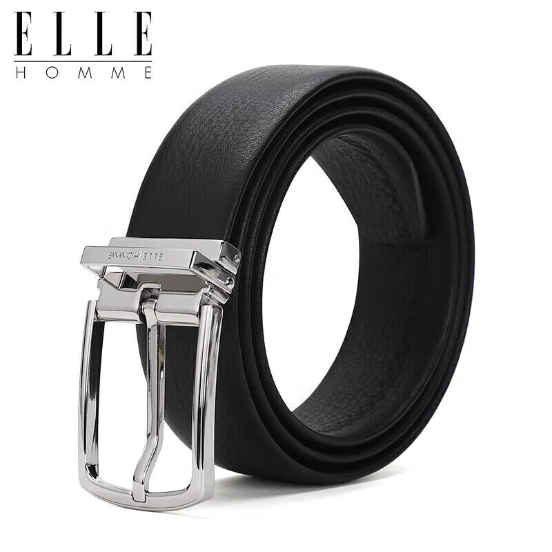 Мужской ремень ELLE HOMME из натуральной кожи с пряжкой-пином 110-115cm