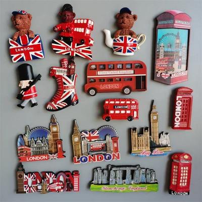 Brytyjskie magnesy na lodówkę London Bus Big Ben Manchester Windsor Oxford Bear Anglia Magnetyczne naklejki na lodówkę Kolekcja prezentów