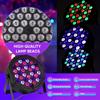 36 LED RGB Stage Par Light DMX512 Sound Activated Flat Disco Party Lamp with EU/US Plug for DJ Wedding Bar Club Christmas Decor