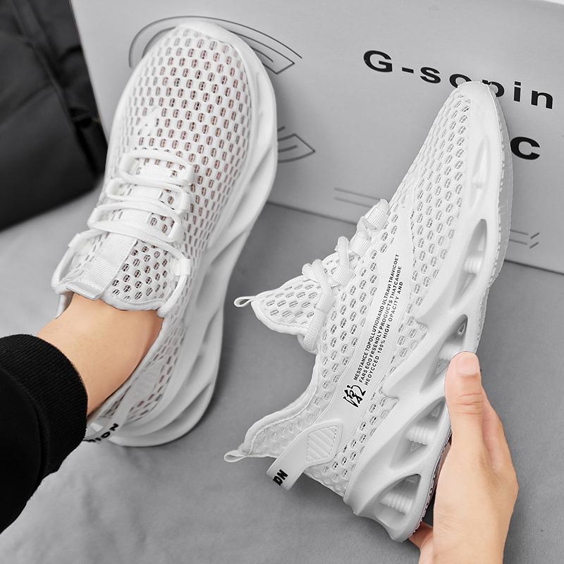 Neue Sommer-Sneaker Herren Trendige Atmungsaktive Laufschuhe Tennisschuhe Outdoor-Sportarten Tenis Masculino Weiß Lässige Walking-Schuhe