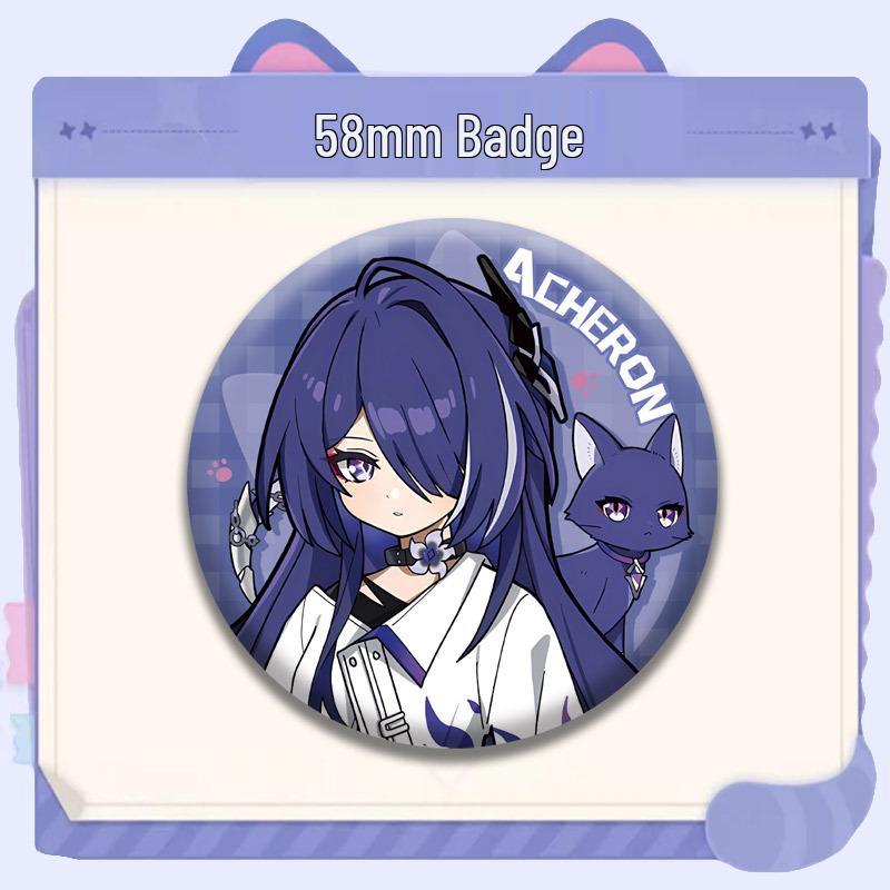Honkai: Star Rail Cat Series Badges - March 7th, Himeko, Dan Heng Merchandise
