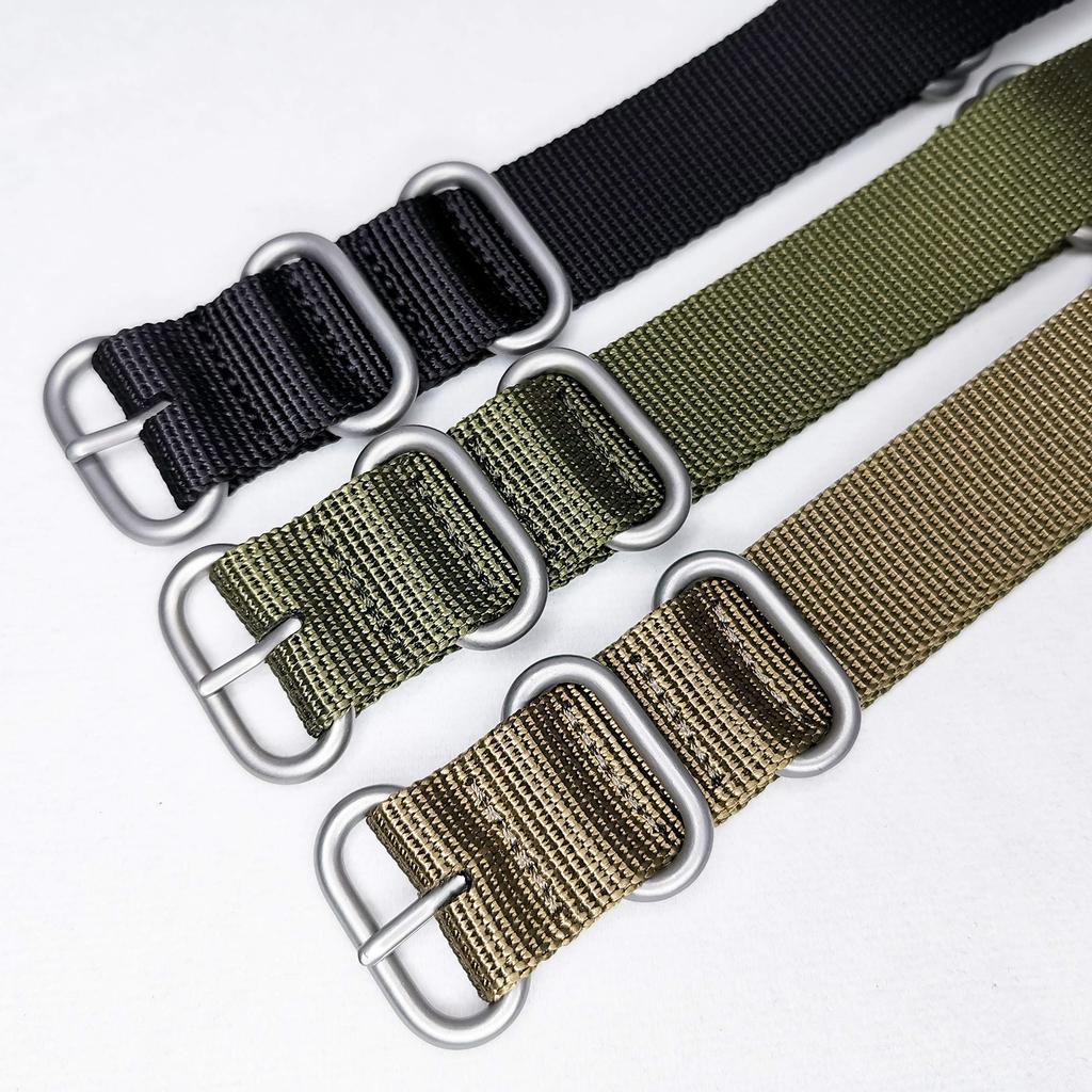 Arashen Zulu Fabric Nato Strap, 26mm, for Watches, Nylon Strap, Thick G10 Strap with Satin Finish, Khaki
