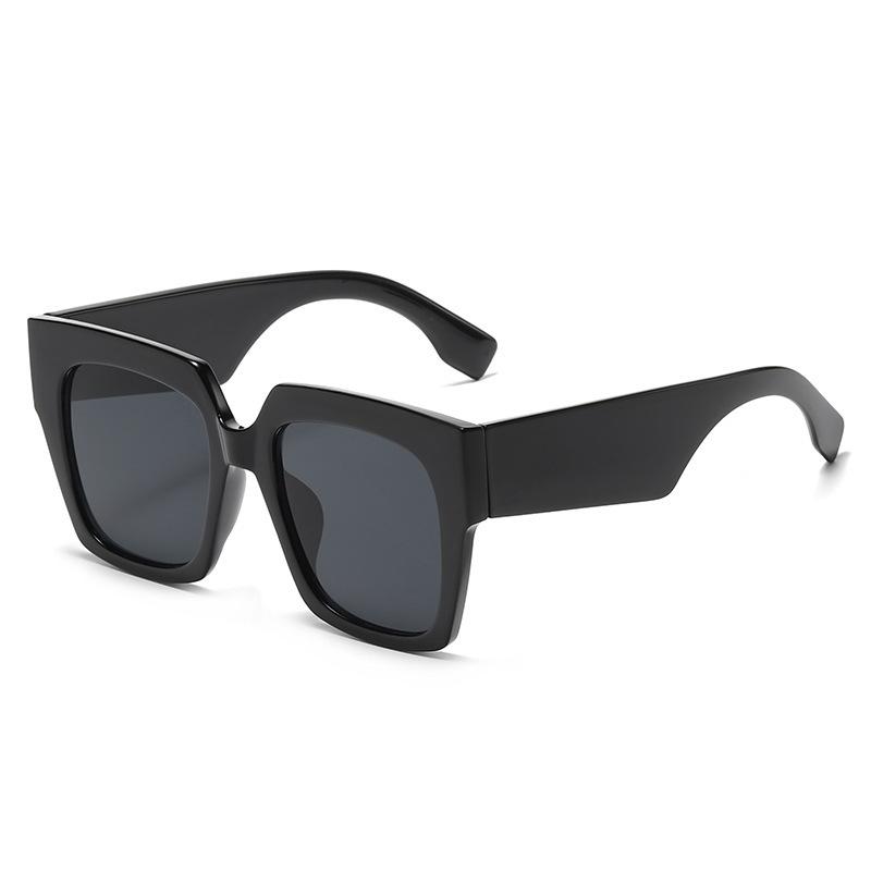 New Fashion Luxury Brand Square Sunglasses Women Vintage Oversize Sun Glasses Female Big Frame Shades Black Blue Lady Uv400