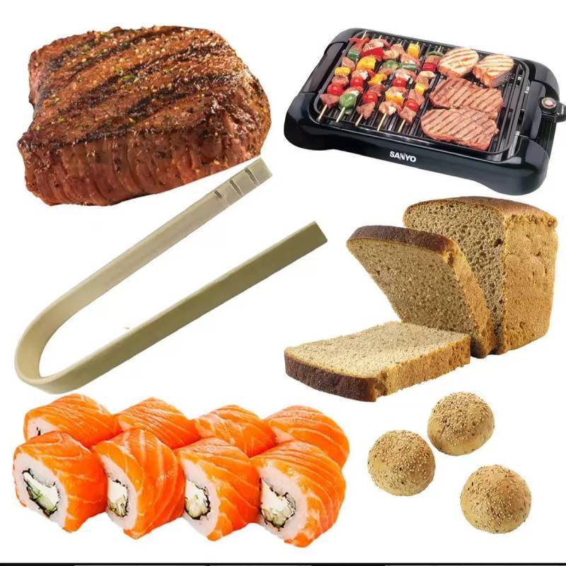 Food Claw Green Bamboo Clip With Non Slip Design For Bread And Cake Handling