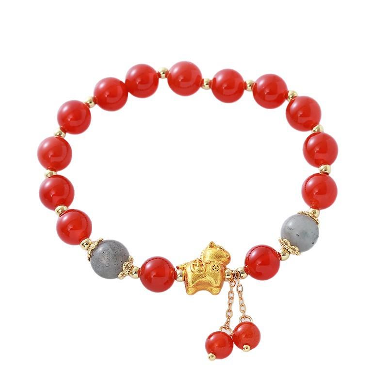 Natural agate bracelet fashion light luxury braceletfashion women daily jewelry gift