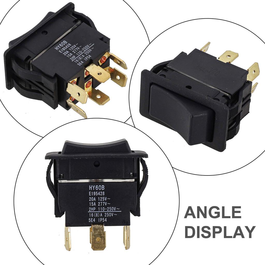 6-Terminals Switch HY60B Switch 15A At 250VAC 20A At 125VAC IP54 Protection For Demanding Applications For Household Appliances