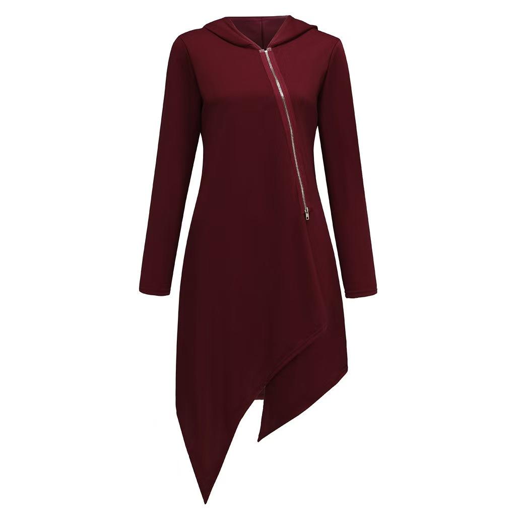 Available Gothic Medieval Court Evening Dress - Retro, Hooded, Zipper with Waist-Cinching, European and American Style.