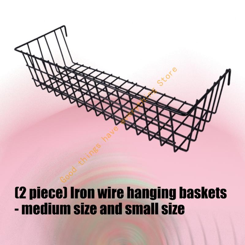 Modern Iron Hanging Basket Shelf With White Design For Efficient Wall Storage Organizers In Homes Bathroom Kitchen 55KF