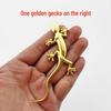 Gecko Car Emblem: Fun Metal Body & Tail Decoration Sticker
