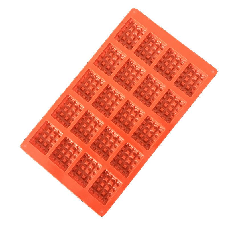 Silicone Waffle Mold DIY Cookie Chocolate Candy Fondant Baking Mold for Mini Muffin Dessert Cake Baking Tray Non-stick