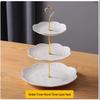 Cream Style 3-Tier Ceramic Dessert Display Stand