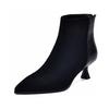 Pointed Thin Heel Fashion Boots Women's Sheepskin Thin Small Short Boots Rear Zipper High Heel Women's Boots