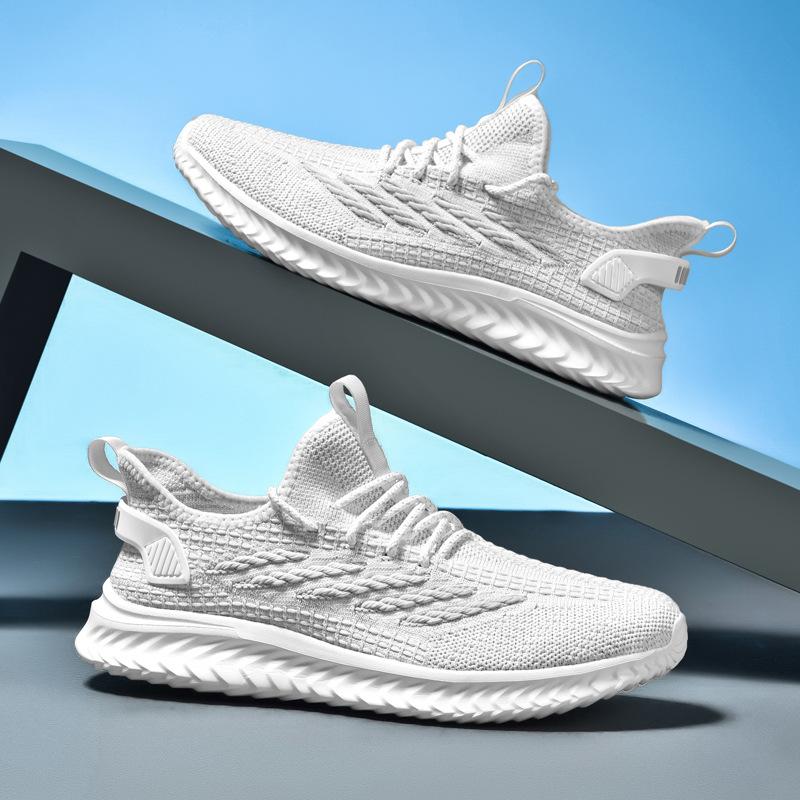 Men's shoes new outdoor fly-woven mesh shoes coconut shoes large size lightweight sports casual shoes soft-soled running shoes