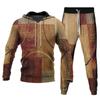Man Jogging Pants Sweatshirt 3D Printed Patchwork Hoodies Trousers 2 Piece Set Streetwear Casual Tracksuit Male Oversized S-6XL