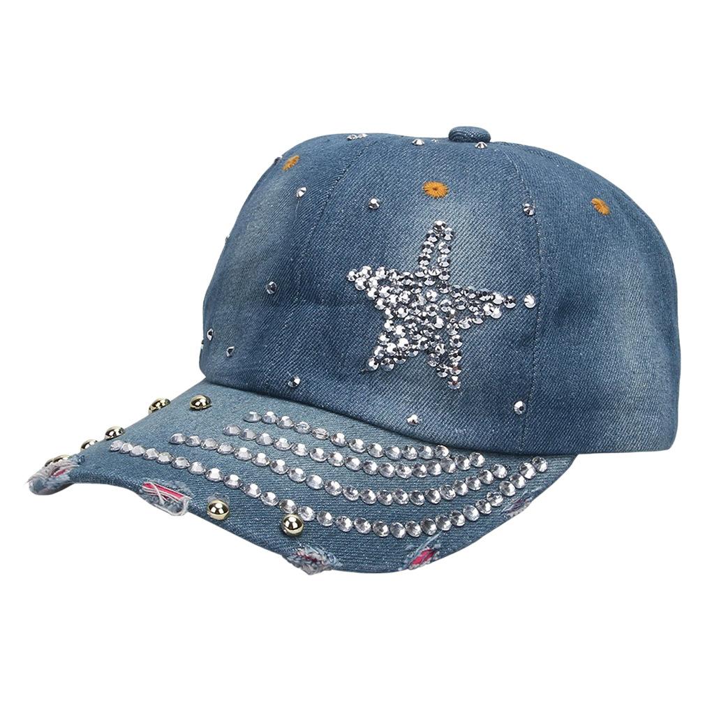 Crown Studded Rhinestone Baseball Cap