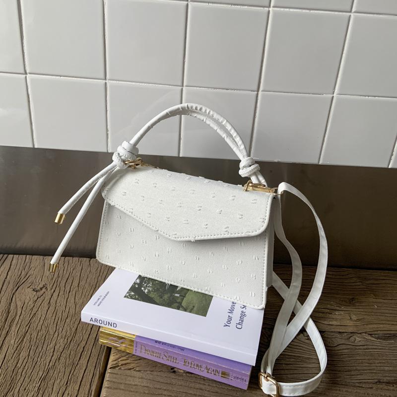 

Summer retro portable small square bag popular niche design solid color women s bag versatile single shoulder diagonal span handbag белый
