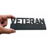 2pcs VETERAN Edition Decals Car Sticker 3D Raised Letter Emblem Black Matte