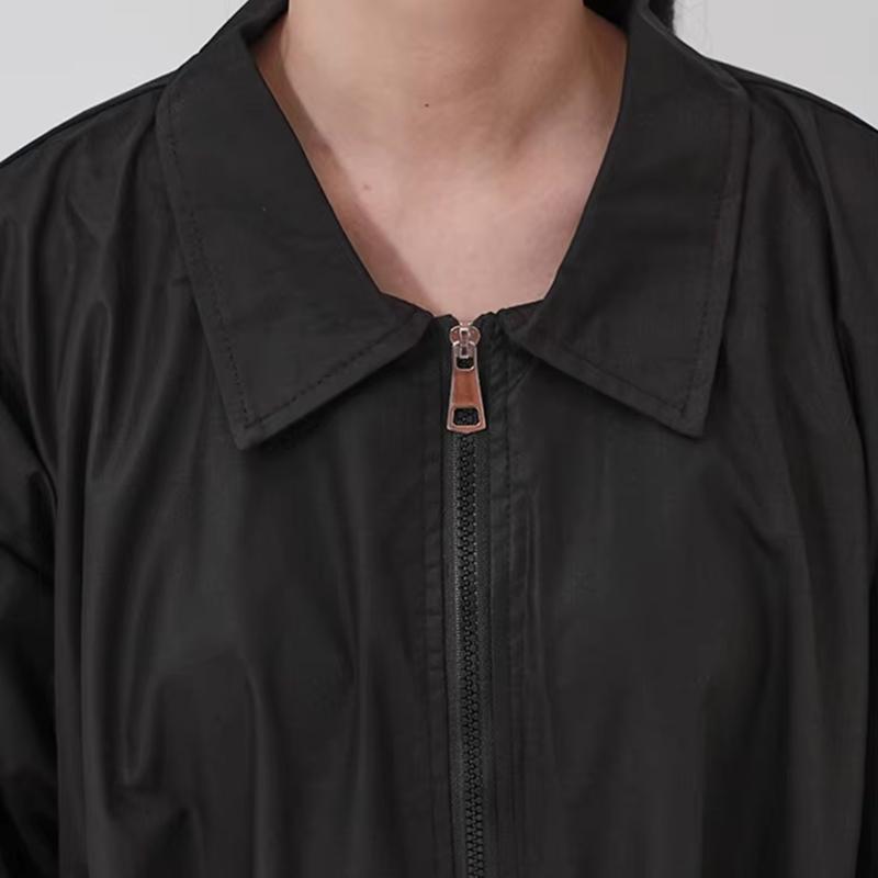 XITAO Women Loose Lantern Zipper Patchwork Dress GJ1218