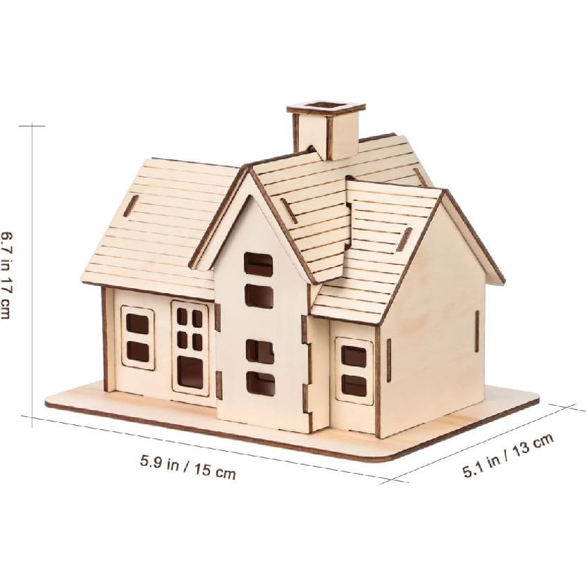 Uonlytech 1 Set diorama puzzles for adults adult puzzle wooden jigsaw puzzles wooden puzzle for adults wooden house model assembly house puzzle funny