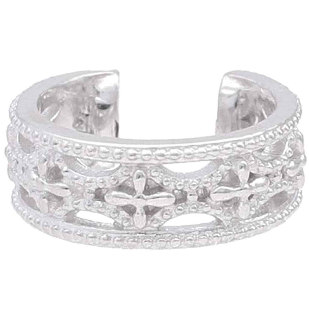 

Shinjuku Gin no Kura Dot Line Silver 925 Ear Cuff (Single Earring) for Women, Non-Pierced Earrings