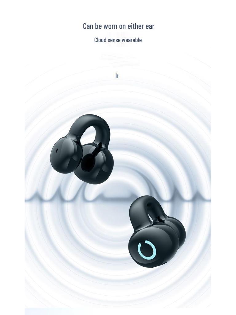New Berlin Sound Ear Clip Wireless Bluetooth Open-Ear Bone Conduction Sports Headphones with Noise Cancelling and Extended Battery Life