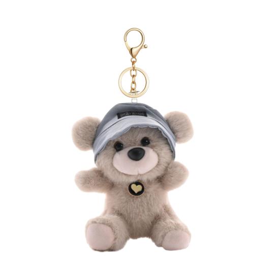Cute Bear Wear Hat Keychain Soft Plush Backpack Charm for Girls Adorable Keyring Gift for Mothers Lovers Family Friends Colleagues