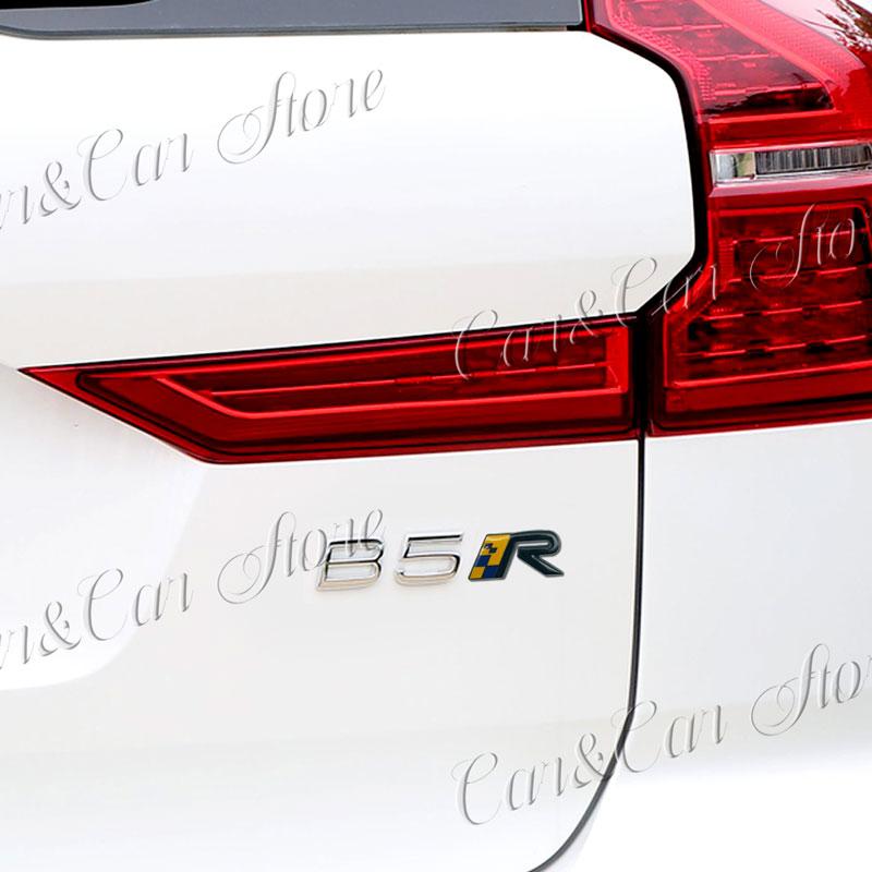 Auto 3D Metal Moose Test Deer Logo Swedish Flag R Design Badge Sticker For Volvo XC40 XC60 V40 C30 Rear Trunk Fender Side Decor