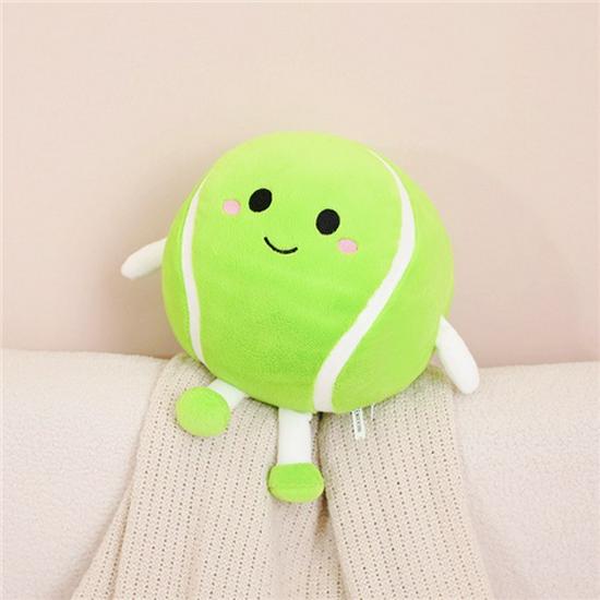 Cross-Border Sports Ball Plush Dolls: Tennis, Basketball, and Baseball Photo Props for Men 40x33 cm зелёный
