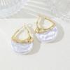Irregular Shape Faux Pearl Earrings Retro Bag Shape Eardrops Geometric Earrings  Evening Party