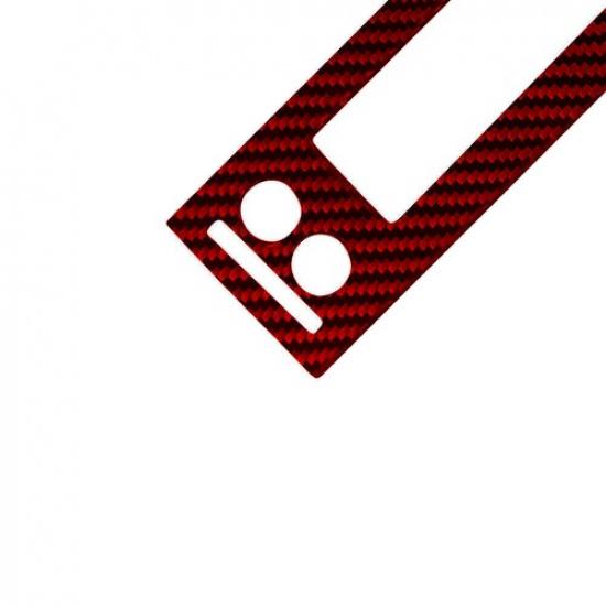 Red Carbon Fiber Heated Seat Button Frame Trim For Honda Ridgeline 2017-20 TypeA