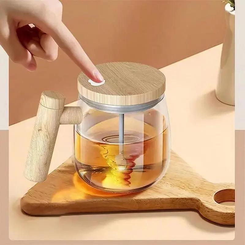 400ml Portable Blender Self Stirring Coffee Mug Glass Mug Electric  Milk Protein Powder Mixing Cup for Home Office Gyms