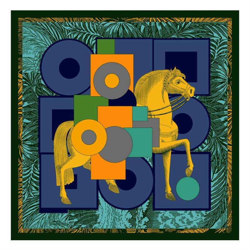 POBING Twill Silk Square Scarf Animals Print Women Scarves&Wrap Giraffe Neckerchief Spanish Foulards cachecol Large Bandana