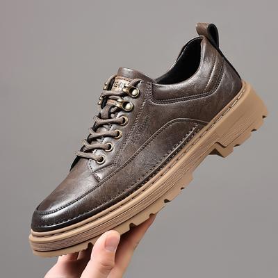 Fashion Spring Autumn Cow Leather Casual Sneakers for Men Fashion Soft Sole Men's Platform Shoes Designer Increase Sport Zapatos Hombre