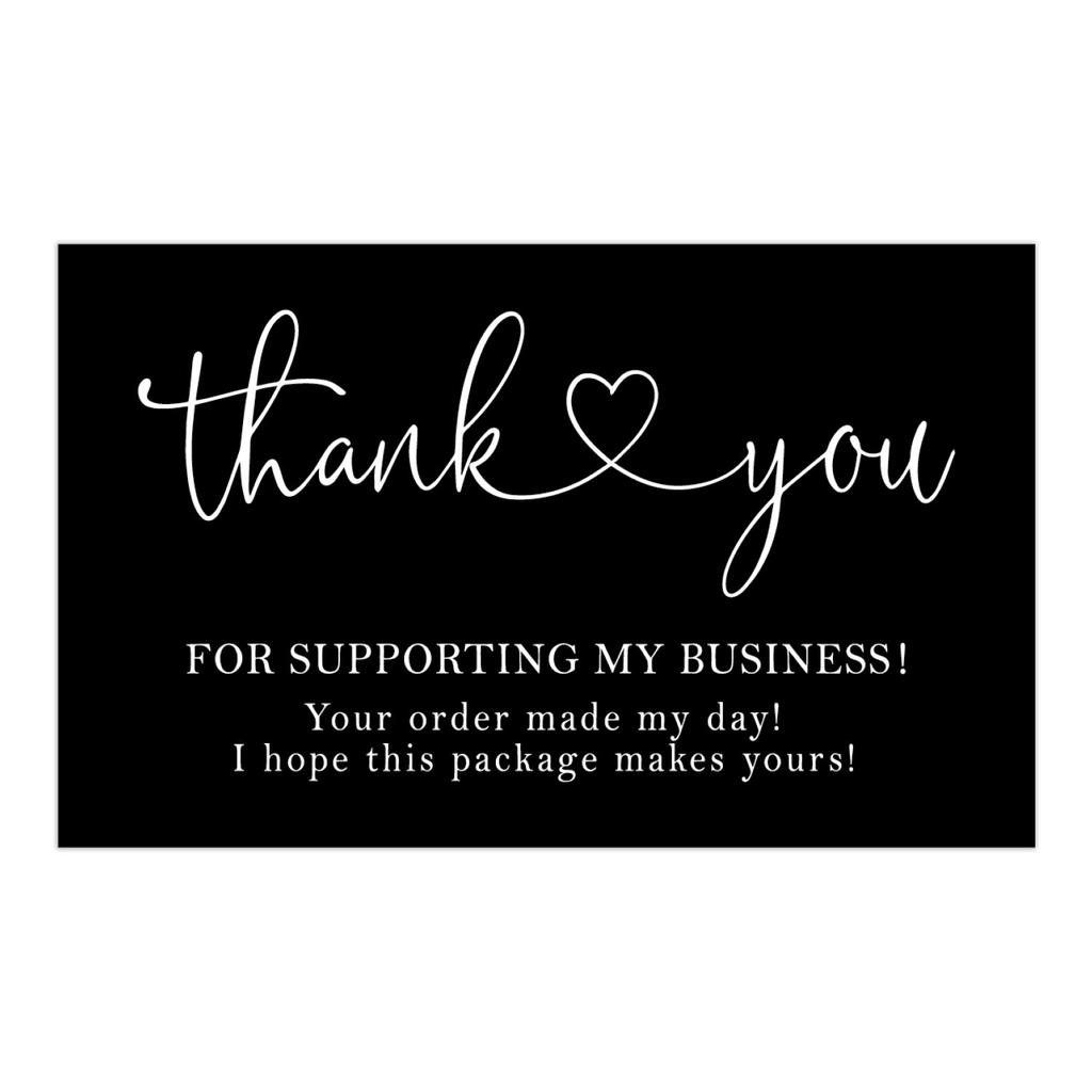 30/50Pcs Thank You for Your Order Card Black & White Cards for Supporting Business Small Shop Gift Decoration Greeting Card