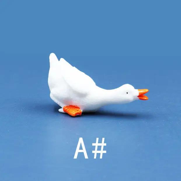 

Cute Goose Figurine Miniatures Home Decoration Kawaii Accessories Desk Garden Decor