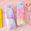 Plush Pencil Case For Girls Kawaii Gradient Color Stationery Storage Bag Zipper Pencil Bag School Office Pouch Purse Storage