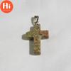 Hi Multi-Specifications Natural Crystal Cross Pendant Christian Jesus Catholic Cross Necklace Unisex Church Christian Crystal Jewelry