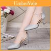 Fashion Elegant Pearl Pointed Toe Mid Heel Pumps For Women