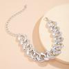 Punk Style Tide Cool Hip-hop Thick Chain Necklace Necklace Exaggerated Geometric Buckle Simple Necklace Jewellery