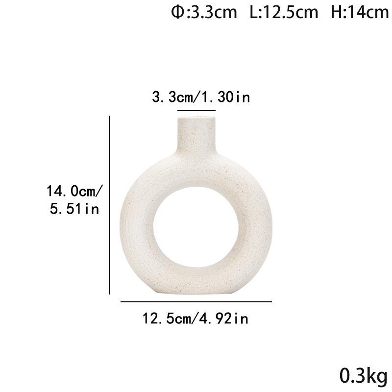 Nordic Style Elegant Ceramic Flower Vase - Simple Indoor Ornament
