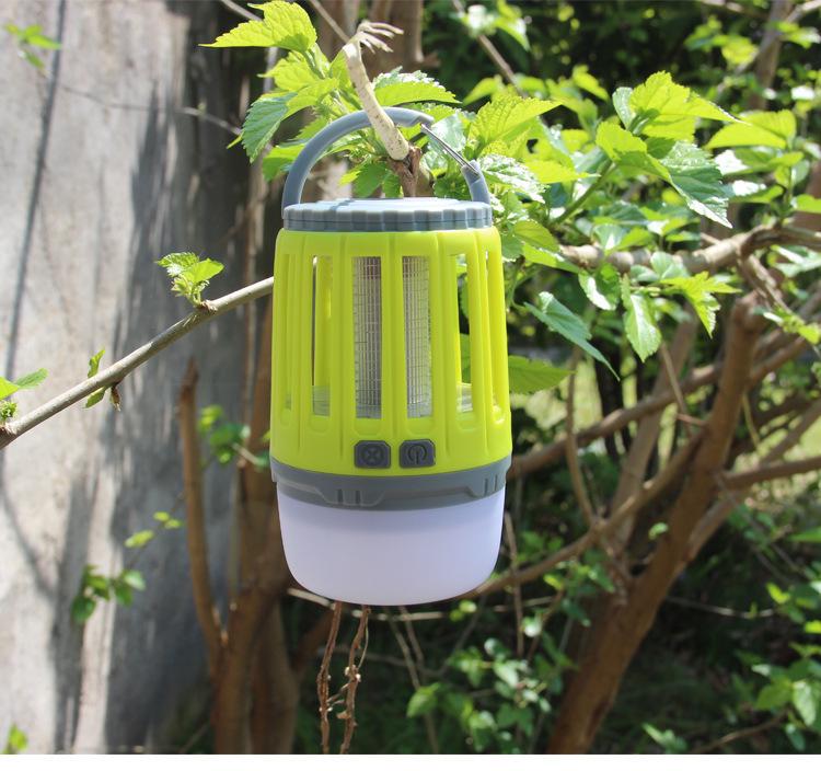 Solar-Powered LED Camping & Indoor Electric Mosquito Repellent Lamp with USB Charging