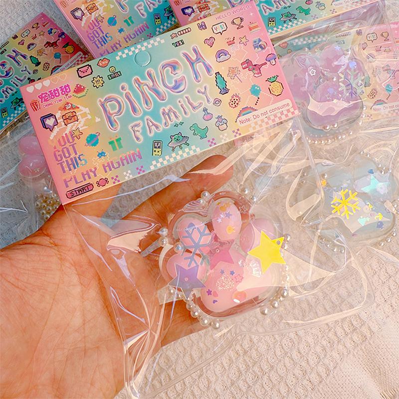 

1Pc Squeeze Transparent Cat Paw Slow Rebound Toy Decompressing And Pinching Props Soft Sticky Stress Relief Relax Toys розовый